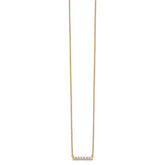 14k 1/4 carat Lab Grown Diamond VS/SI+ G+ Complete 18 inch Bar Necklace